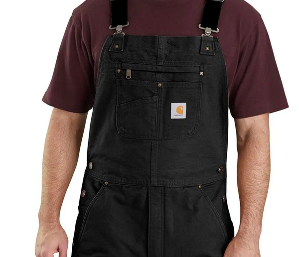 Carhartt Quilt Lined Washed Duck Bibs 104031 JobSite Workwear