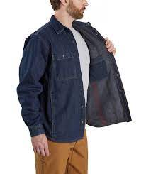 Carhartt Rugged Flex Denim Fleece Lined Shirt Jac - 105605