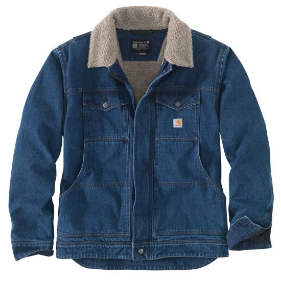 Carhartt Denim Sherpa Lined Jacket - 105478 – JobSite Workwear