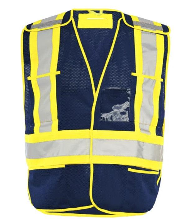 Ground Force Universal 5 Pt. Tearaway Mesh Traffic Vest - TV1