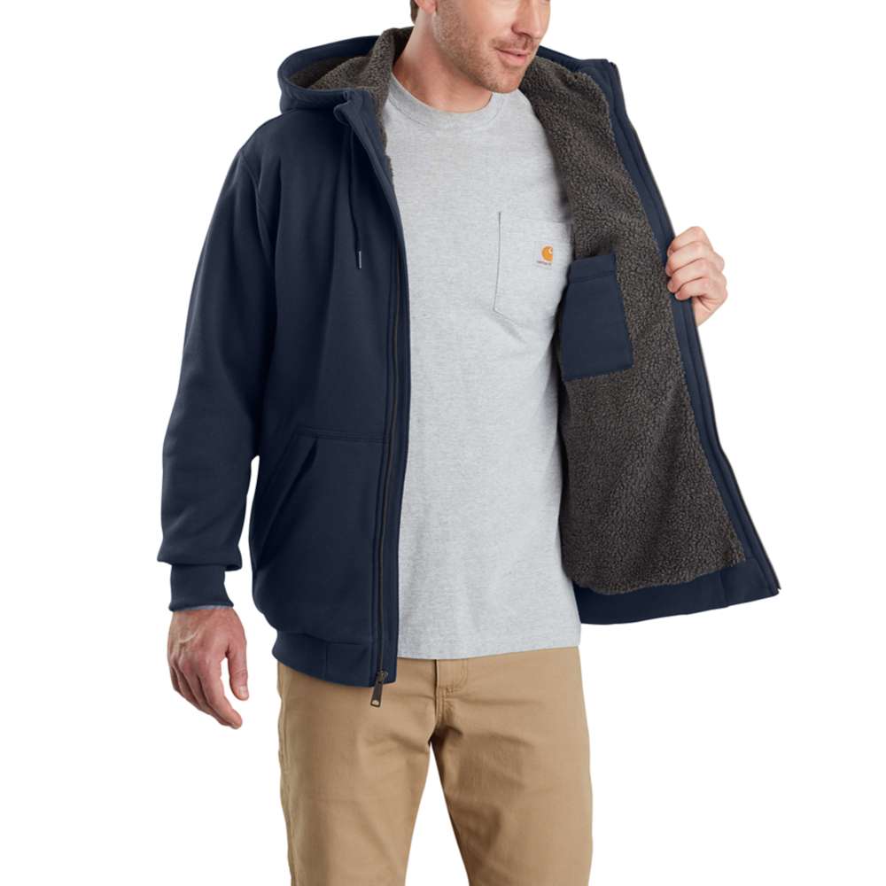 Carhartt Men's Rockland Sherpa-Lined Front-Zip Hooded Sweatshirt