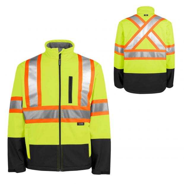 Hi vis waterproof softshell jacket discount