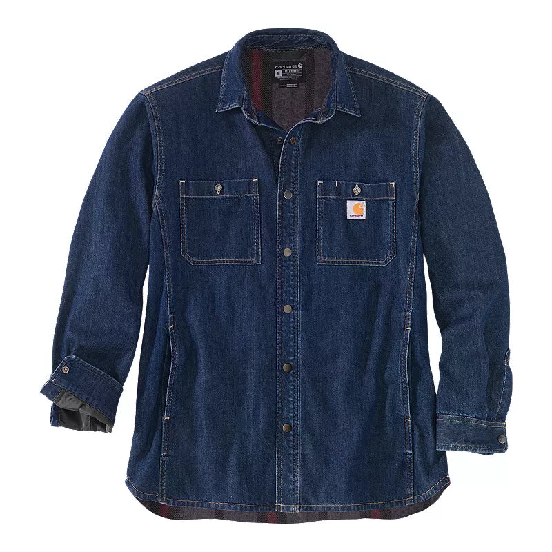 Carhartt Rugged Flex Denim Fleece Lined Shirt Jac - 105605