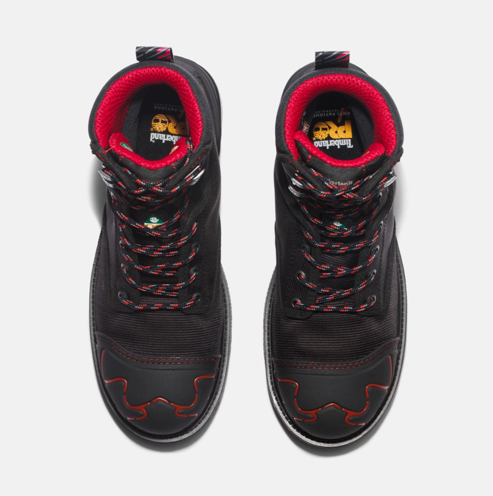 Blood red timberland boots sales